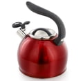 thumbnail image 2 of Mr. Coffee Kassel 2.1 Quart Stainless Steel Whistling Tea Kettle in Red, 2 of 5