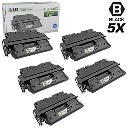 LD Remanufactured Replacement for 61X C8061X High Yield Black Toner Cartridge 5-Pack for LaserJet 4100  4100dtn  4100mfp  4100n  4100tn  4101mfp