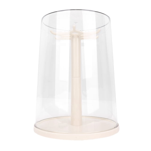Doll Rotating Clear Display Case, Transparent Figures Doll Protective Storage Box with 360 Degree Rotating Design