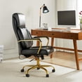 thumbnail image 6 of Ergonomic Office Chairs with Inflatable Lumbar Support High Back Leather Executive Chair with Arms for Boss BLACK, 6 of 7