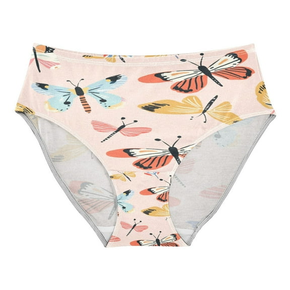 Women's Underwear Colorful Butterflies and Dragonflies Hipster Panties Underwear for women, X-Small