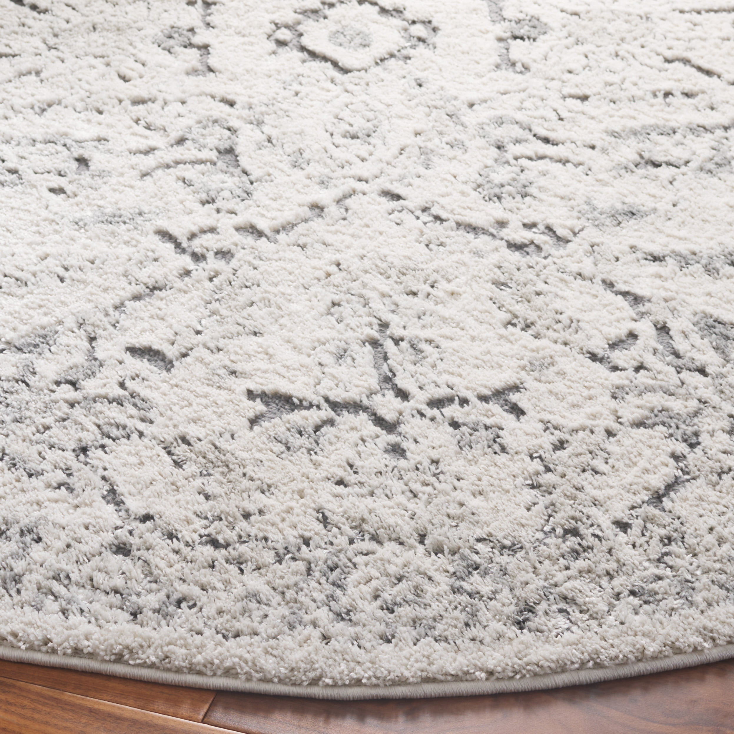 Safavieh Luna Caryn Medallion Area Rug, Ivory/Gray, 6'7" x 6'7" Round