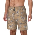 thumbnail image 2 of Balery Cactus Alpaca Mens Swim Trunks Swim Shorts for Men Quick Dry Inseam Beach Shorts with Compression Liner Pocket-Medium, 2 of 9