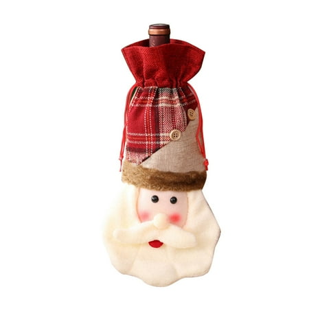 

Christmas Restaurant Decorations Christmas Bottle Bag Decorations Santa Champagne Set