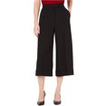thumbnail image 1 of Anne Klein Womens Cuffed Culotte Pants, Black, 10, 1 of 1