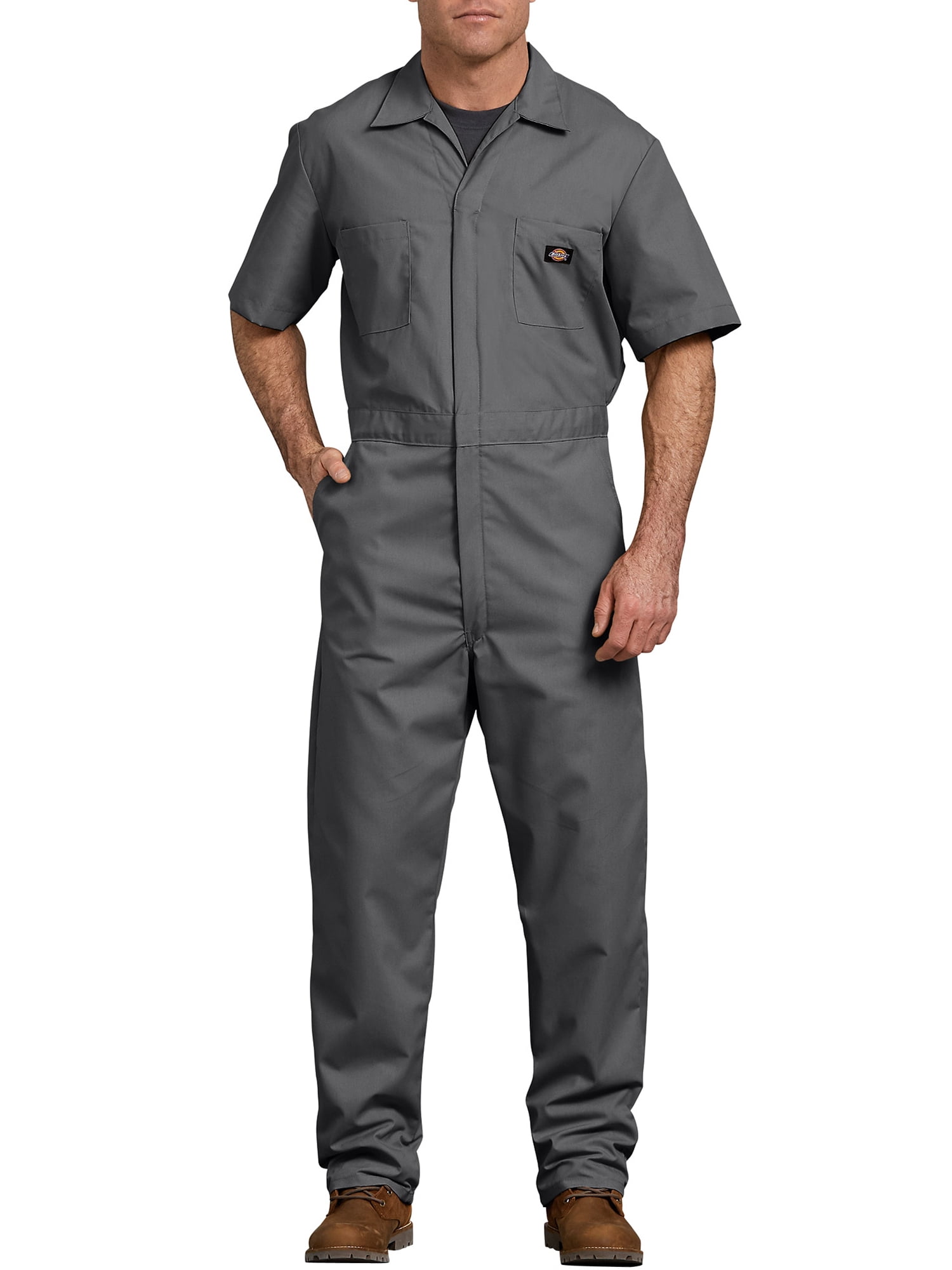 Dickies Mens and Big Mens Short Sleeve Deluxe Poplin Coveralls ...