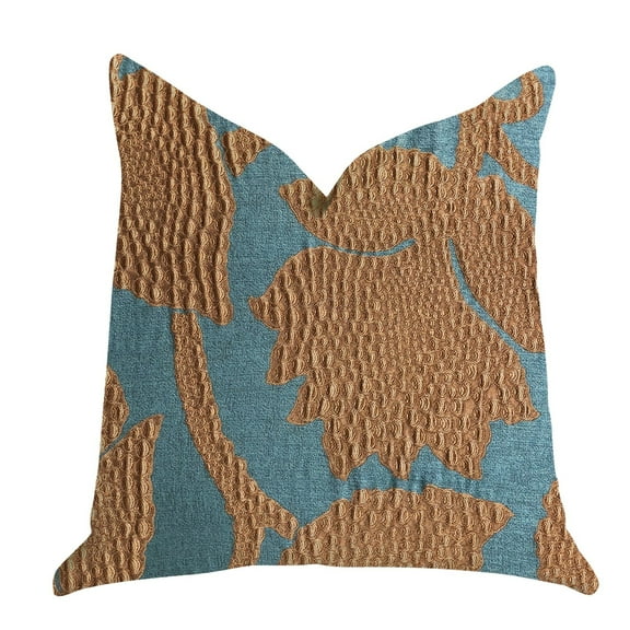 Plutus Golden Arabella Vine in Green and Bronze Pillow 20"L x20"W