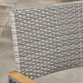 thumbnail image 2 of Noble House Luton Wicker Patio Dining Arm Chair in Gray (Set of 2), 2 of 7