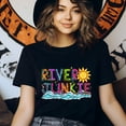 thumbnail image 3 of River Junkie T-Shirt, Colorful Summer River Graphic Tee for Outdoor Lovers, Natural, Size 4XL, 3 of 6