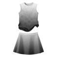 thumbnail image 4 of Girls' Clothing Sets Summer Outfits Size 10-12 Cute Preppy Girls 2 Piece Outfits Lounge Set Casual Tank Top and Y2K Skirts Clothing Sets Black 9-10 Years, 4 of 6