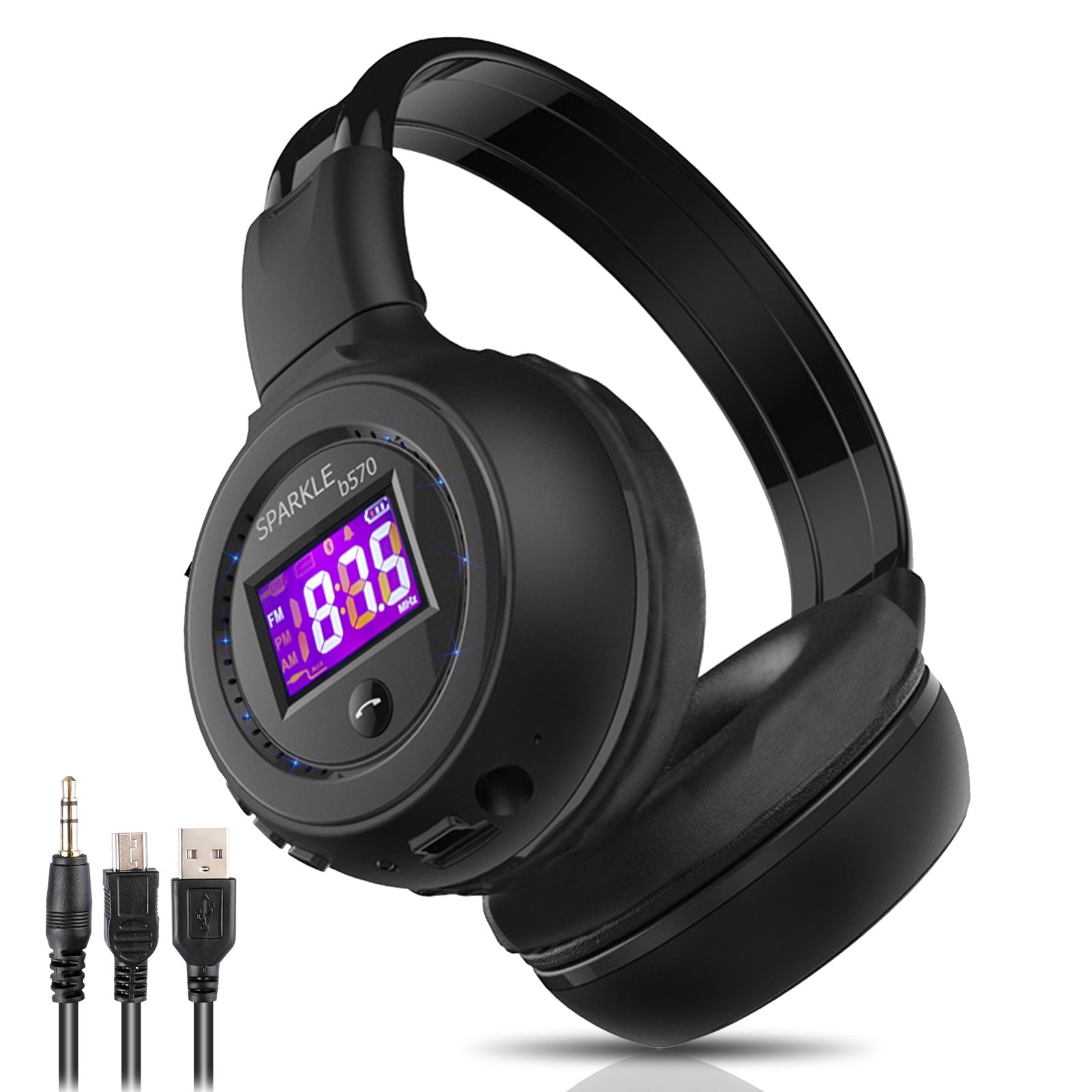 noise cancelling headphones with radio and bluetooth
