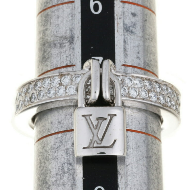 Louis Vuitton Berg Lock It # 48 Ladies Rings 750 White Gold 7.5