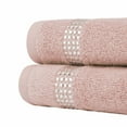 thumbnail image 2 of Stripe Fingertip Towel (Set of 2) - Pink, 2 of 6