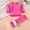 Hot Pink#1, variant on SERTG Girls Solid Color Tops with Round Neck Long Sleeve Ruffle Sleeve and Long Pants Set Spring Fall Elegant Sweet Stylish Two Piece Outfit for Toddlers 0-6 Years(Pink,4 Years)