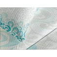 thumbnail image 4 of Ambesonne Abstract Quilted Bedspread Set 3 Pcs, Floral Classic Design, King Size, Teal Turquoise White, 4 of 5