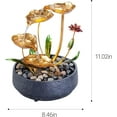 thumbnail image 4 of MSEONWXI Tabletop Fountain Metal Lotus Circulating Fountain Water Feature for Zen Home Decor Warm Yellow Scene Light(23034), 4 of 8