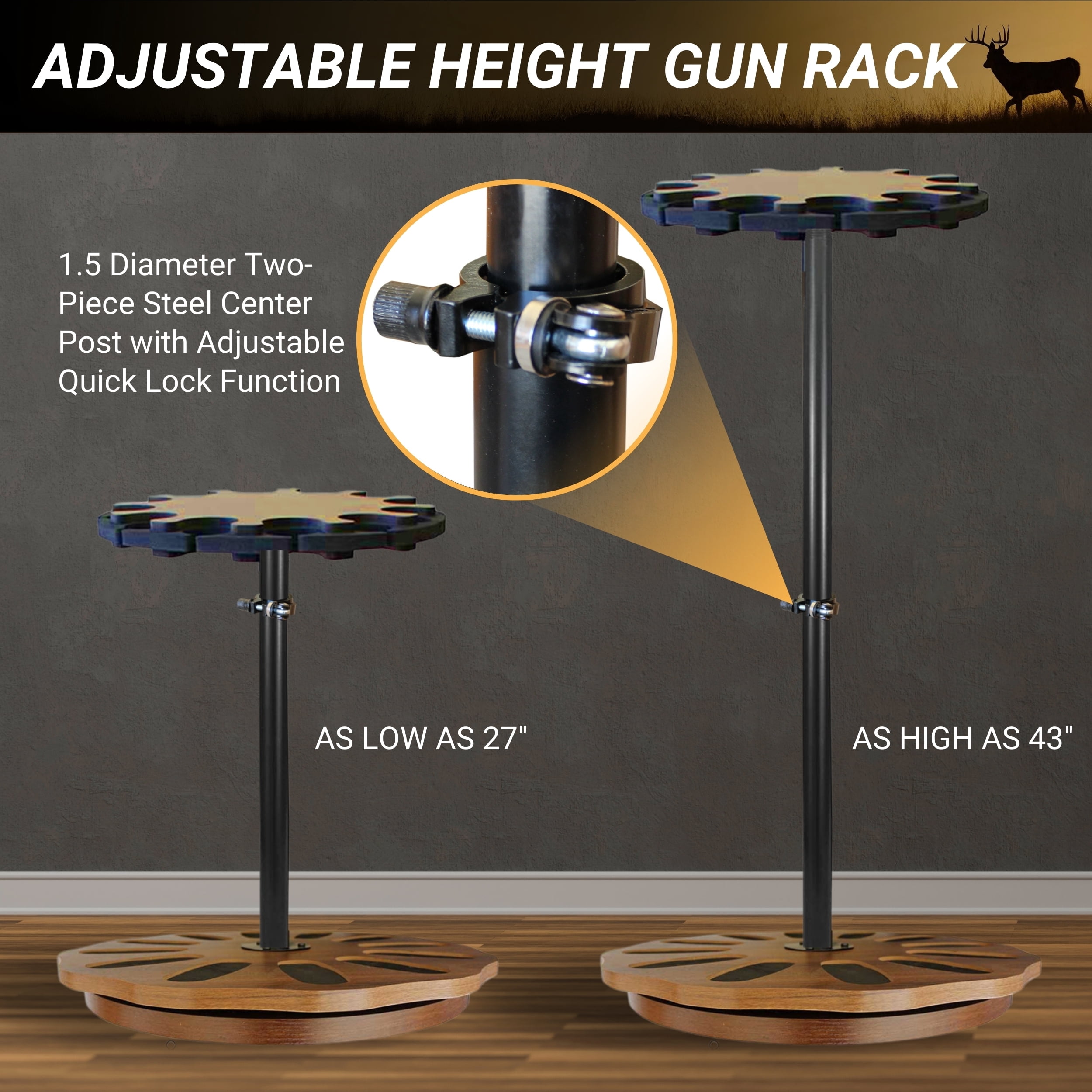 Rush Creek Creations 12 Gun Spinning Storage Rack