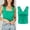 Green, variant on Women's Tanks Knitted Casual Minimalist Tank Vest with Suspender- Design for External Wear Black L