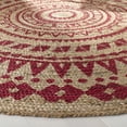 thumbnail image 3 of SAFAVIEH Natural Fiber Zoolander Geometric Jute Area Rug, Fuchsia/Natural, 6' x 6' Round, 3 of 6