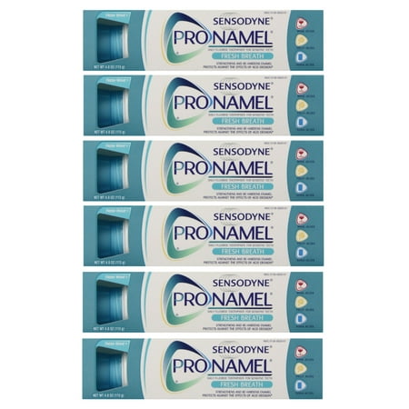 6 Pack Sensodyne Pronamel Toothpaste Fresh Breath Protects from Acids, 4 oz (Sensodyne Pronamel Fresh Breath Toothpaste Best For Sensitive Teeth)