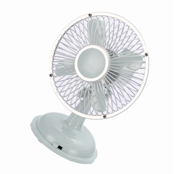 Retro 2-Speed USB/AA Battery Power Desk Fan 5.7inch Table Fan for Work Office