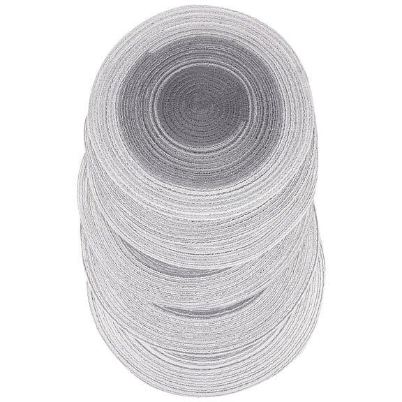 HOOWIFFY 6Pcs Dark Grey Dinner Placemats Heat Resistant Cotton Yarn for Festive Home