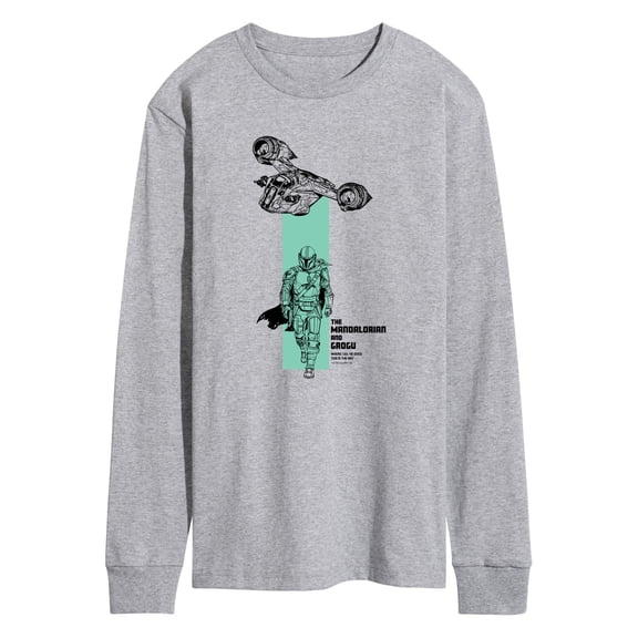 The Mandalorian And Grogu - Color Block - Men's Long Sleeve Graphic T-Shirt