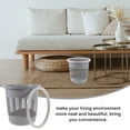 thumbnail image 2 of Soimiss Office Trash Basket Plastic Rubbish Can Grey Simple Look Practical for Office, 2 of 8
