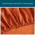 thumbnail image 4 of REGALWOVEN 15" Large Pocket Bottom Sheets 200TC Cotton Fitted Sheet Breathable Durable Queen Orange, 4 of 7