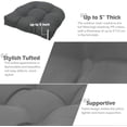 thumbnail image 6 of Bxaolu Outdoor Chair Cushions Set of 2, Thick 19" x 19" Outdoor Seat Cushions Patio Furniture Waterproof with Ties, Waterproof Patio Furniture Cushions, Outdoor Dining Chair Pads, Dark Gray, 6 of 9