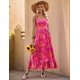 thumbnail image 3 of Vestido Zeagoo Boho con estampado floral escalonado maxi tirantes finos para mujer, 3 of 6