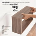 thumbnail image 4 of Repisas Flotantes Minimalistas Nogal Kitul Melamina Plus Kit 3 Unidades, 4 of 4