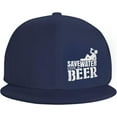 thumbnail image 3 of Wikjxiz Save Water Drink Beer Hats for Men Women Adjustable Flat Bill Brim Dad Hats Golf Baseball Cap Black, 3 of 8