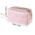 thumbnail image 3 of 1 Pc Bolsa de Maquillaje Portátil de Color Sólido con Puntos para Viajes, Vacaciones y Camping Rosa PU, 3 of 3