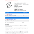 thumbnail image 2 of Front and Rear Control Arm Set - Compatible with 2010 - 2016 Mercedes-Benz E350 2011 2012 2013 2014 2015, 2 of 2
