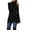 Black, variant on Asymmetrical Button Mid-Length Coat Women Fitted Fall Daily Casual Structured Versatile Outerwear Black L