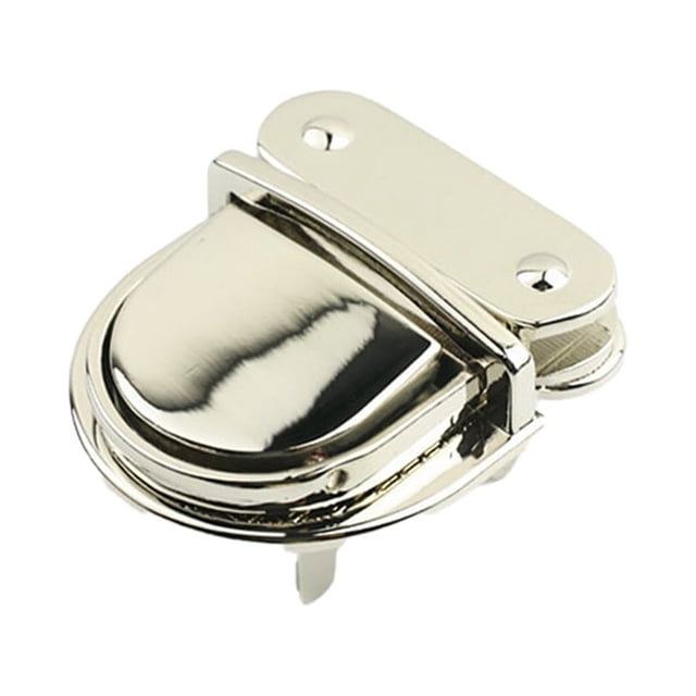 crativent Metal Handbag Clasp Backpack Shoulder Pack Portable Lock Buckle Wallet Silver