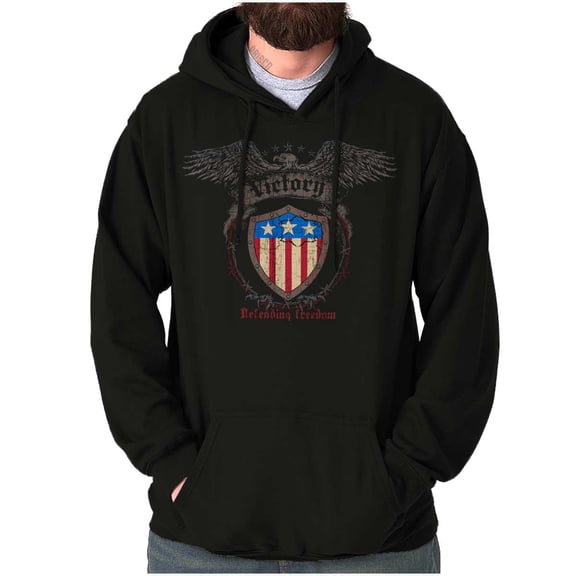USA Flag Victory Defending Freedom Hoodie Sweatshirt Women Men Brisco Brands S