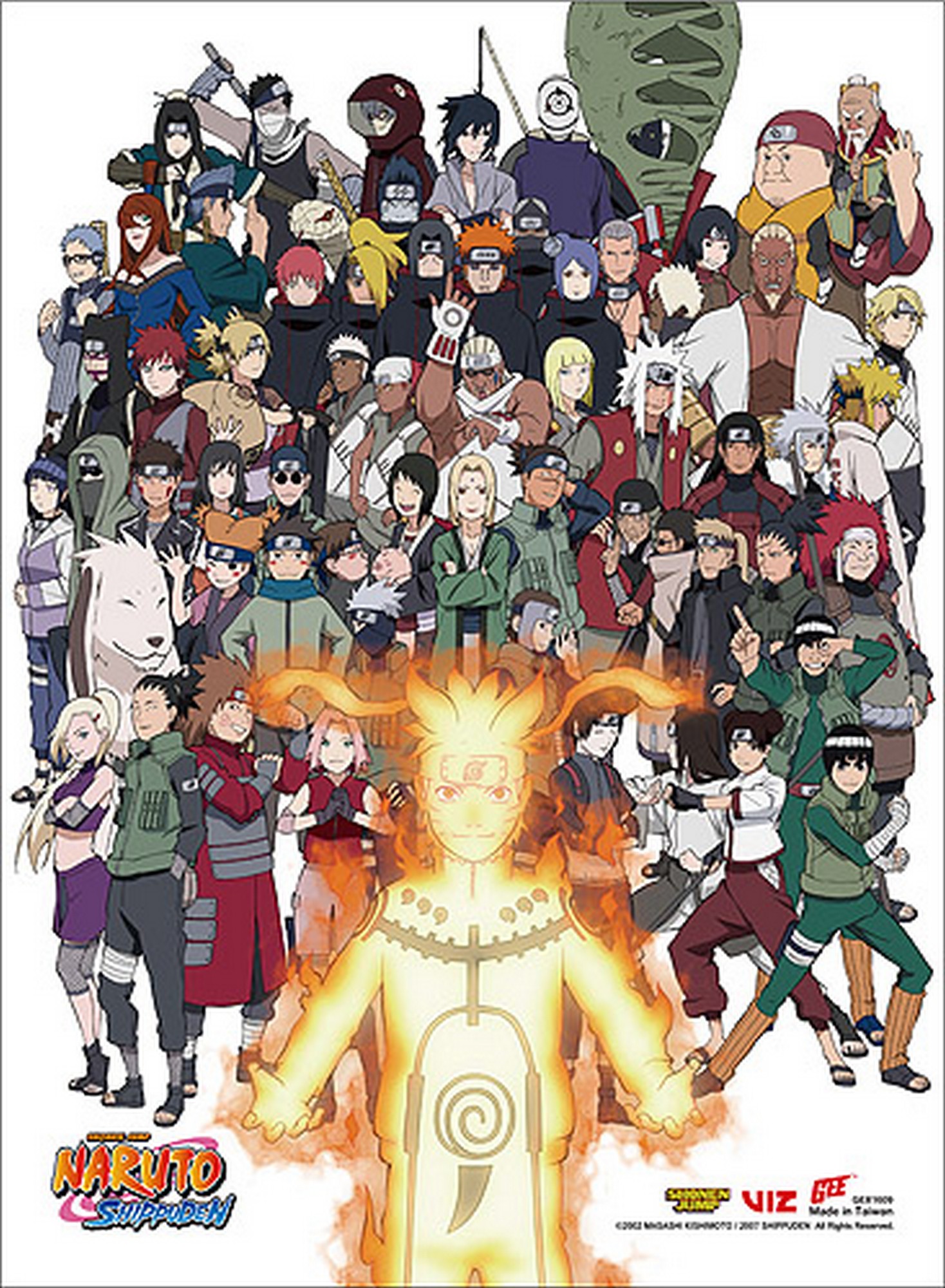 Naruto Shippuden 10th Anniversary Ss Wall Scroll 18 5 X25 2 Walmart Com