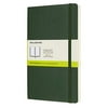 Moleskine Classic Notebook, Soft Cover, Large (5" x 8.25") Plain/Blank, Myrtle Green, 192 Pages