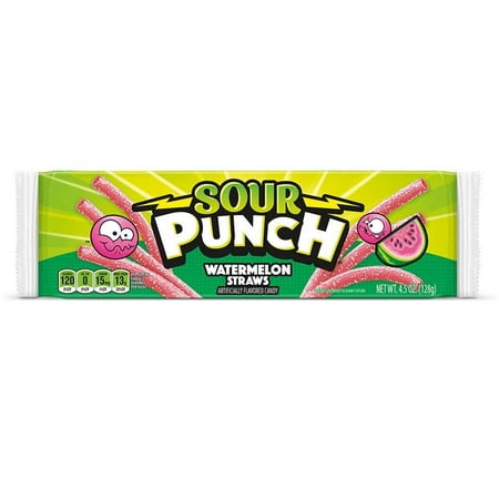 UPC 041364080314 product image for Sour Punch Straws, Watermelon, 4.5oz Tray | upcitemdb.com