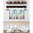 thumbnail image 3 of Jellyfish Coastal Kitchen Dish Towels for Drying Dishes Set of 2, Summer Nautical Starfish Coral Beige Waffle Weave Microfiber Hand Tea Bathroom Towels Quick Dry & Absorbent Towel 15.7x23.6, 3 of 7
