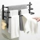 thumbnail image 3 of Toallero de pared de 3 barras para baño, toallero de aluminio de 50cm, estante para toallas de baño montado en la pared (negro), 3 of 5