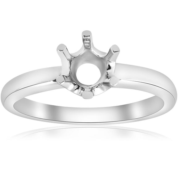 Pompeii White Gold Solitaire Semi Mount Engagement Ring Setting (,)