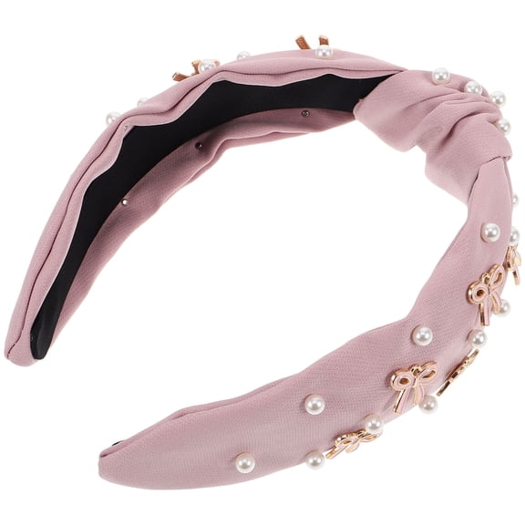 LOLIPPYY Lightweight Pink Fabric Hairband with Knot Design Ideal for Parties and Daily Wear