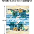 thumbnail image 2 of Welcome Summer Blue Sea Beach Mailbox Cover Magnetic Standard Size 21" x 19", Ocean Seagull Sailboat Chairs Decorative Post Letter Box Wrap Decor Coastal Nautical Garden Yard Outdoor Decoration, 2 of 6