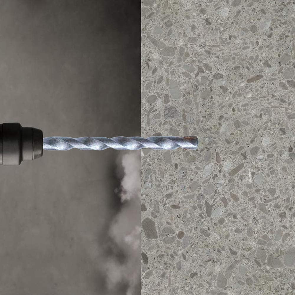 5/32“ Masonry Concrete Drill Bits Set Carbide Tip Flat Shank Stone Bricks Screw Bit