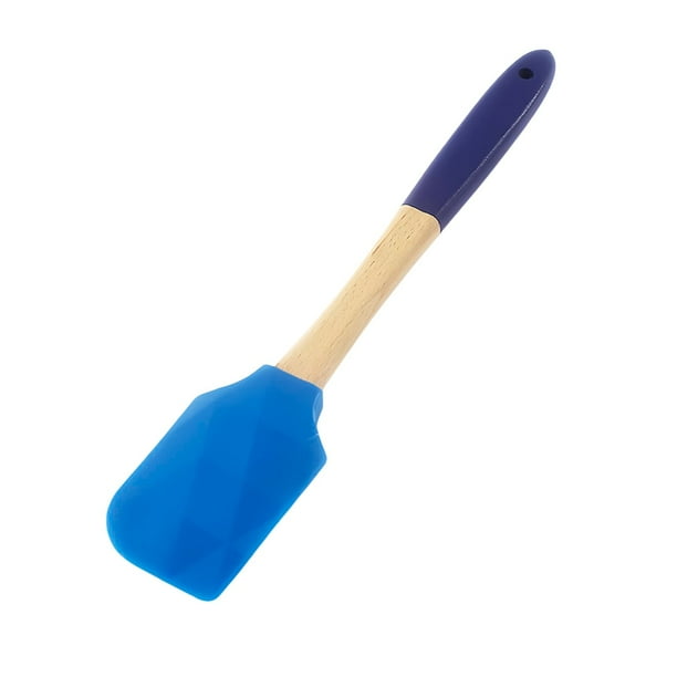 Espátula de silicona con mango de madera para la cocina para hornear cocinar mezclar raspado no se pegue el calor utensilio duradero