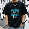thumbnail image 3 of Men's T Shirts Large Tee New trendy Sports Shirt Round Neck Patterned Tee Loose Classic Style 2XL, 3 of 4