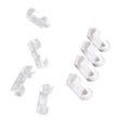 thumbnail image 3 of 40Pcs/Lot Wire Fixing Clamp Clip Desktop Wire Clear Up Clips Holder Cable Clip Device USB Cord Clips Holder Organiser（White & Transparent Color), 3 of 10